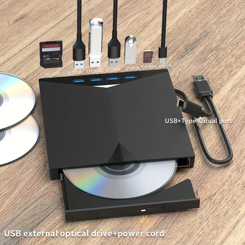 7-in-1 Portable SuperSpeed USB 3.0 CD/DVD Drive
