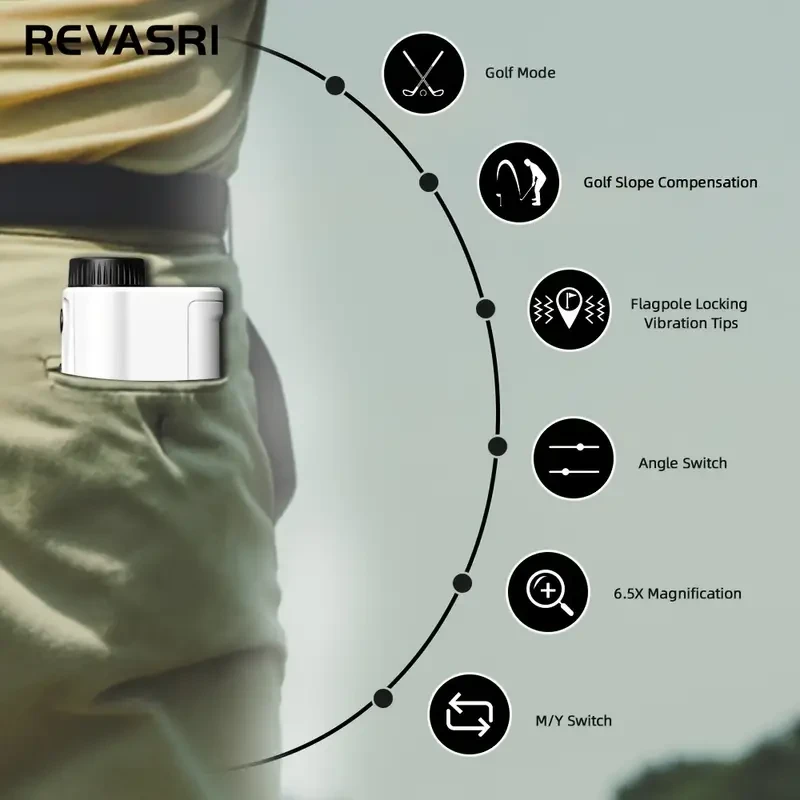 Golf Rangefinder With Slope And Pin Lock Vibration