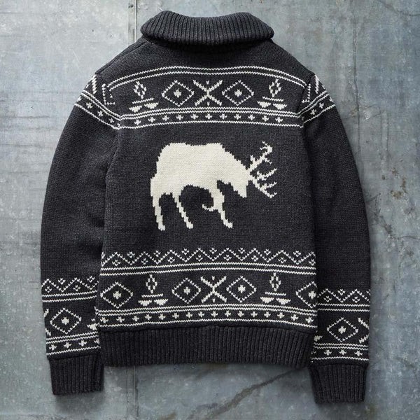 Jacquard Long Sleeve Knit Jacket