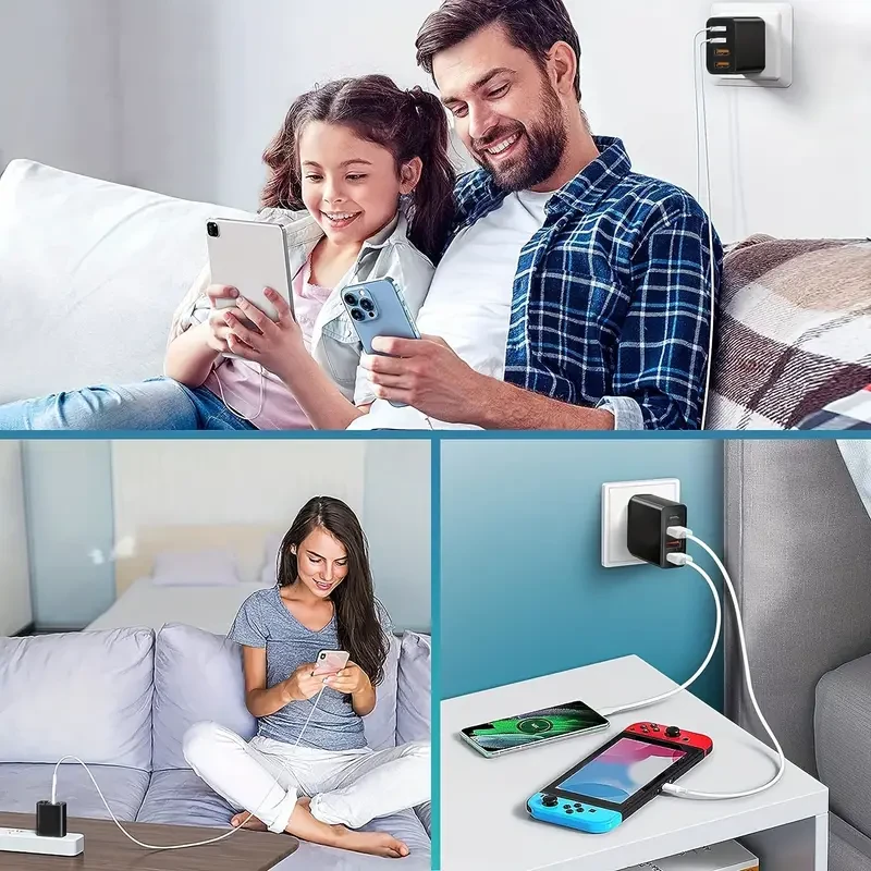 65W Super Fast USB C Wall Charger for iPhone 15 and iPad