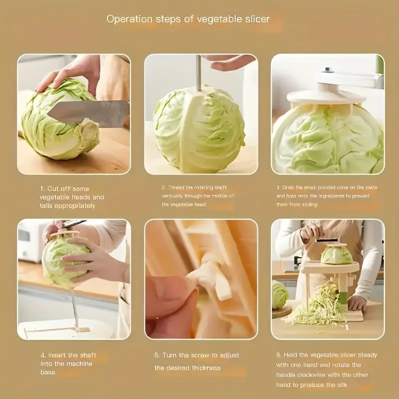 Manual Vegetable and Fruit Slicer - Stainless Steel Blades