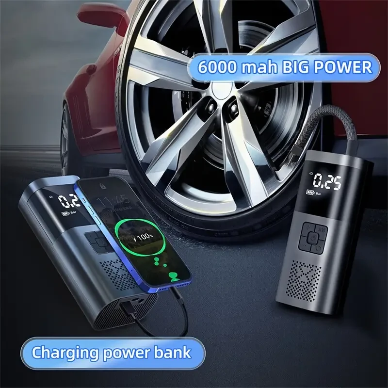150 PSI Corded Tire Inflator Car Air Pump with LED Display