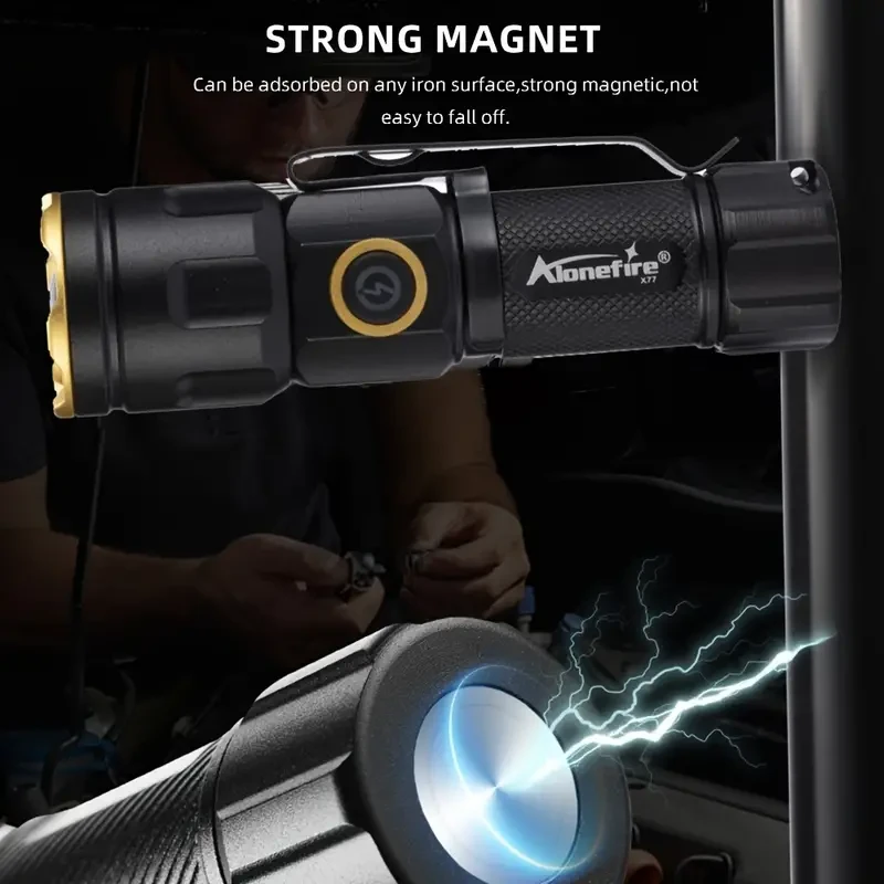 Alonefire Mini Flashlight - Super Bright White Beam