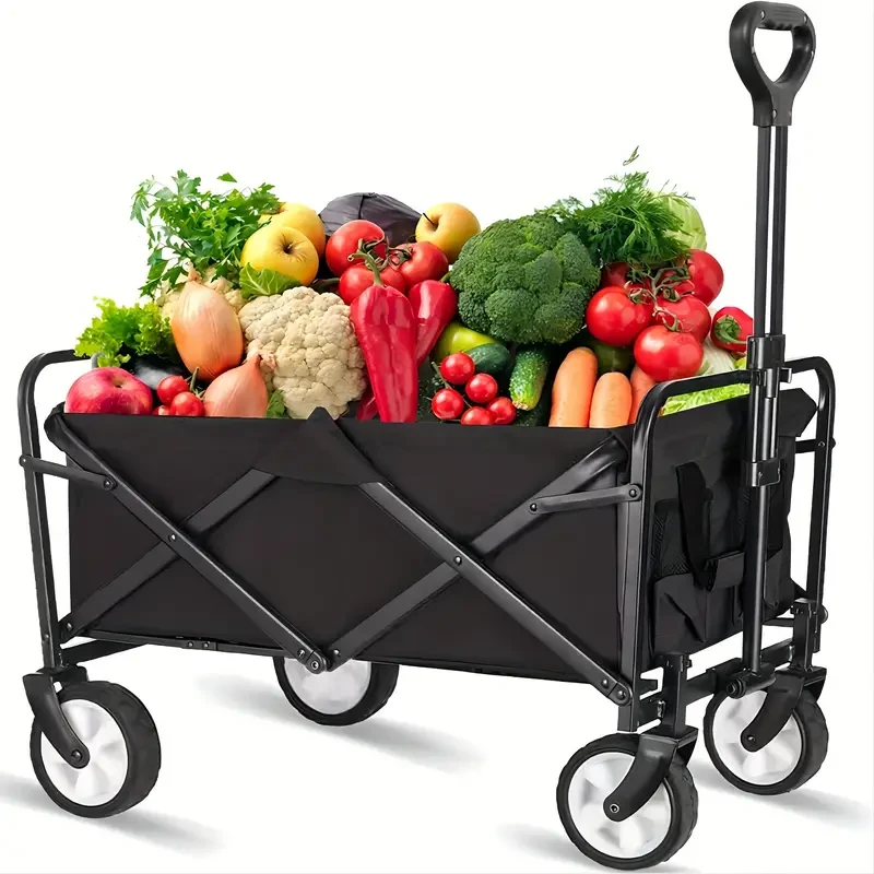 1pc Collapsible Utility Wagon Cart, Pet Wagon Cart