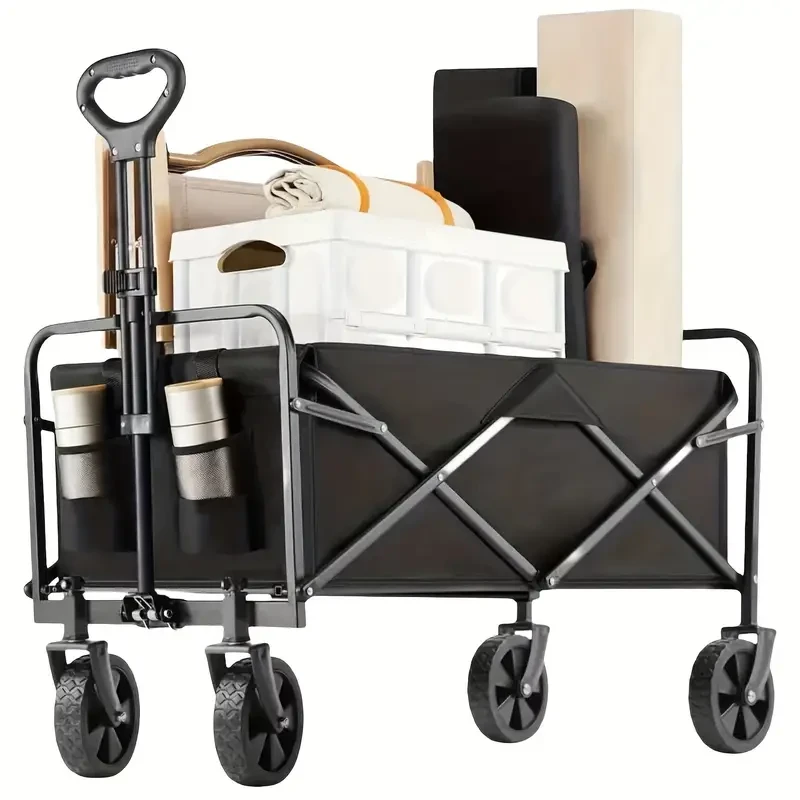 1pc Collapsible Utility Wagon Cart, Pet Wagon Cart