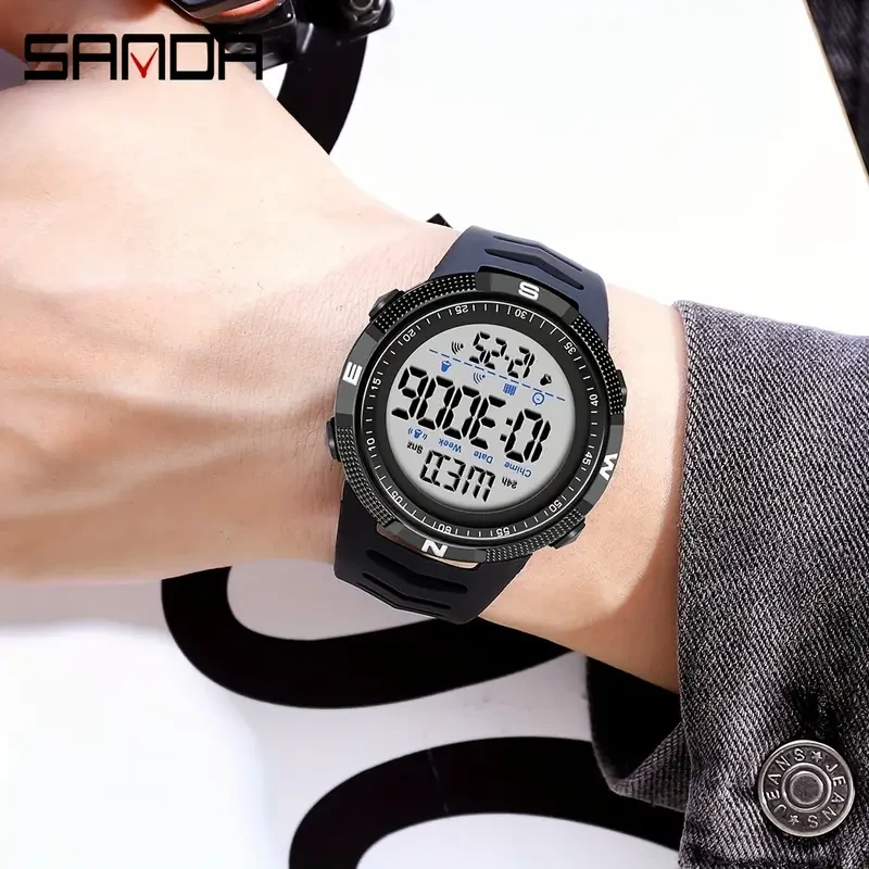 Multifunctional Sports Master Watch - Waterproof Countdown Timer, Week Date Alarm Clock, Stopwatch, Birthday & Holiday Gift for Men