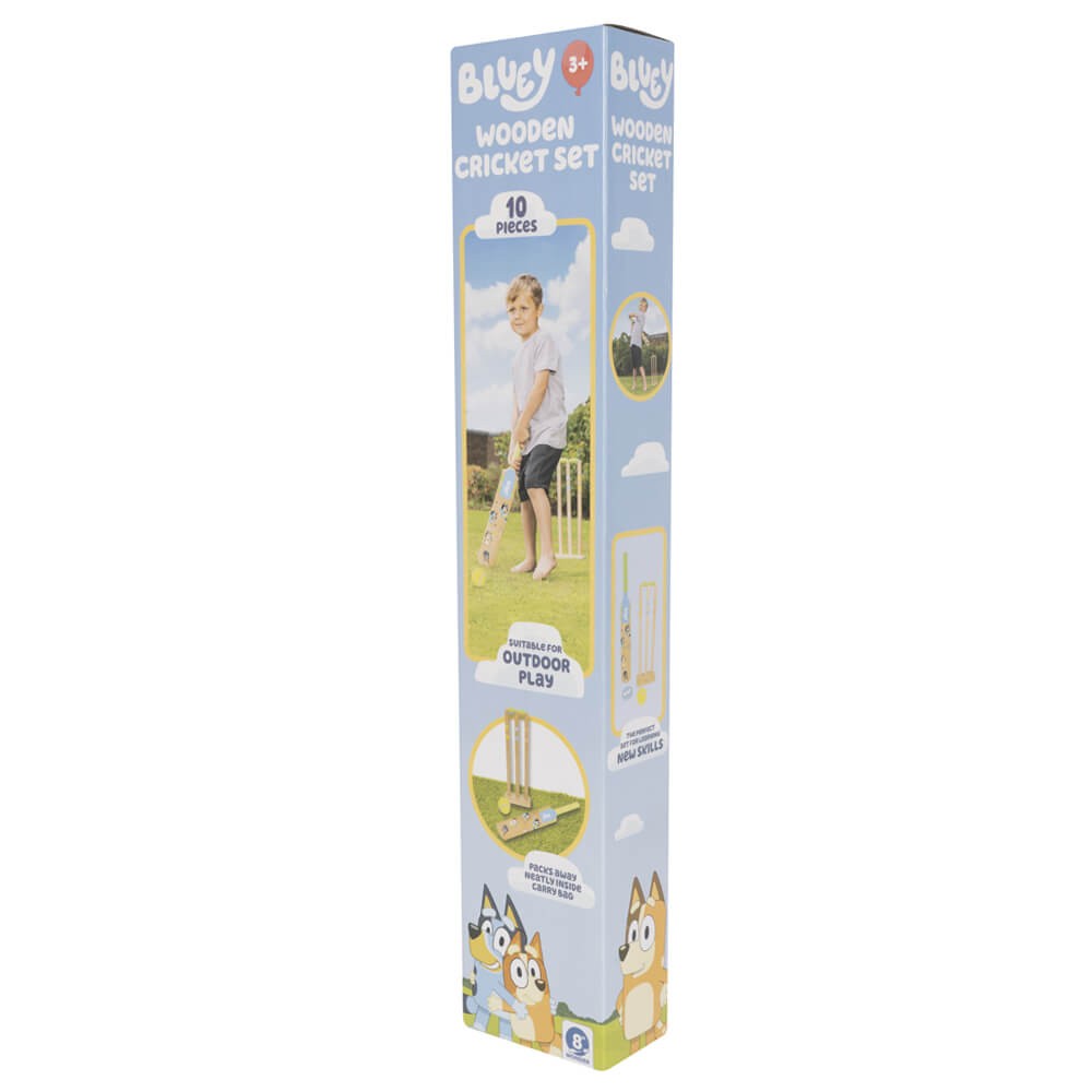 Bluey Wooden Cricket Set