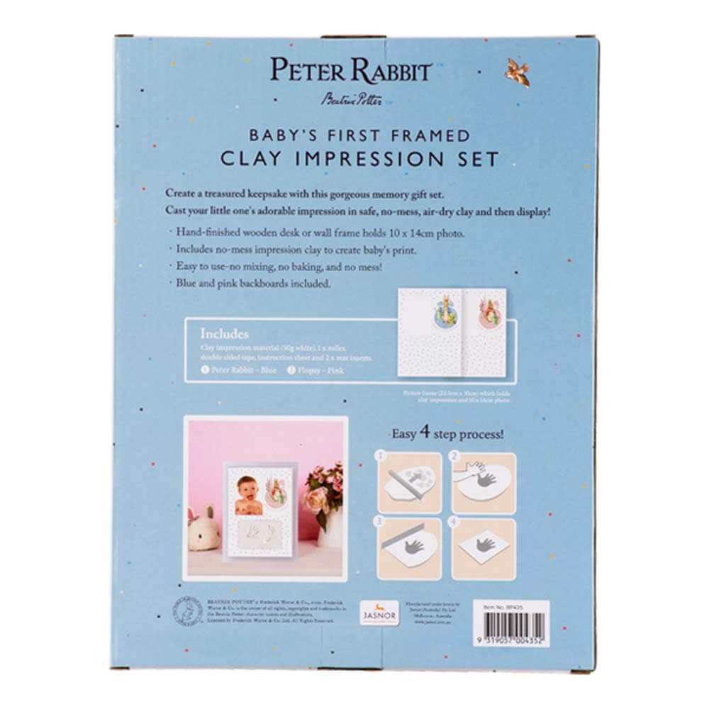 Peter Rabbit Baby's First Framed Clay Impression Set