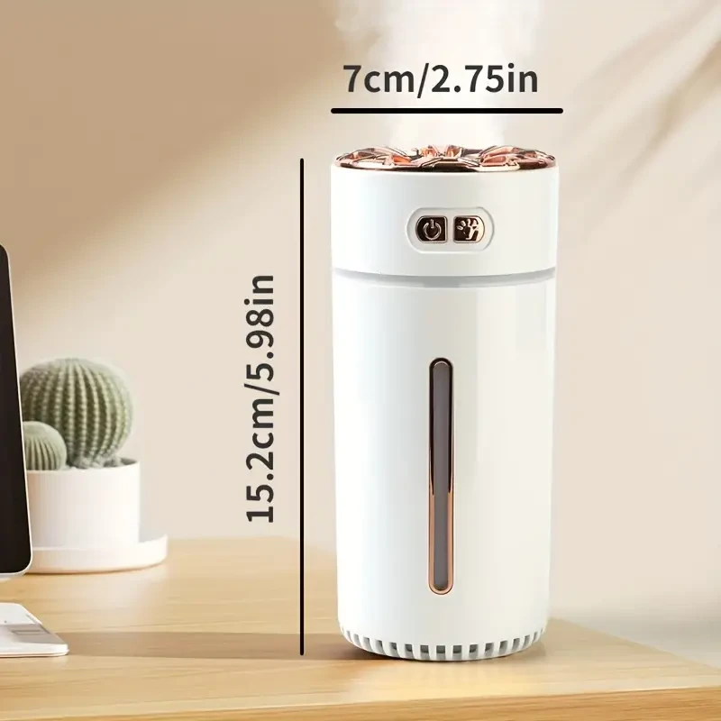 300ml Mini Car Air Humidifier with Colorful LED Light