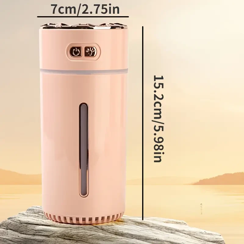 300ml Mini Car Air Humidifier with Colorful LED Light
