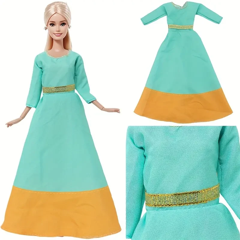 Princess Fairy Tale Costume Set for 29.21cm Dolls - 8pcs Movie Character Outfit with Gown, Dress, Top & Pants - Perfect Birthday Gift for Girls (Doll Not Included)