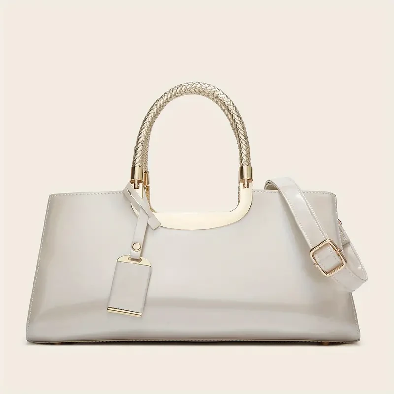 Fashionable Patent Leather Handbag
