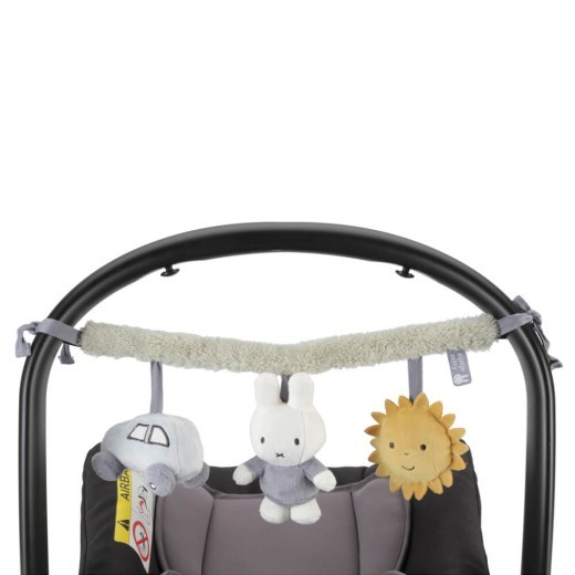 Miffy Fluffy Car Seat Toy Blue/Green