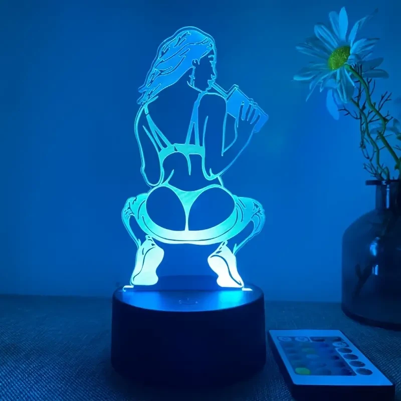 3D Artistic Desk Lamp with Remote & 16 Colors