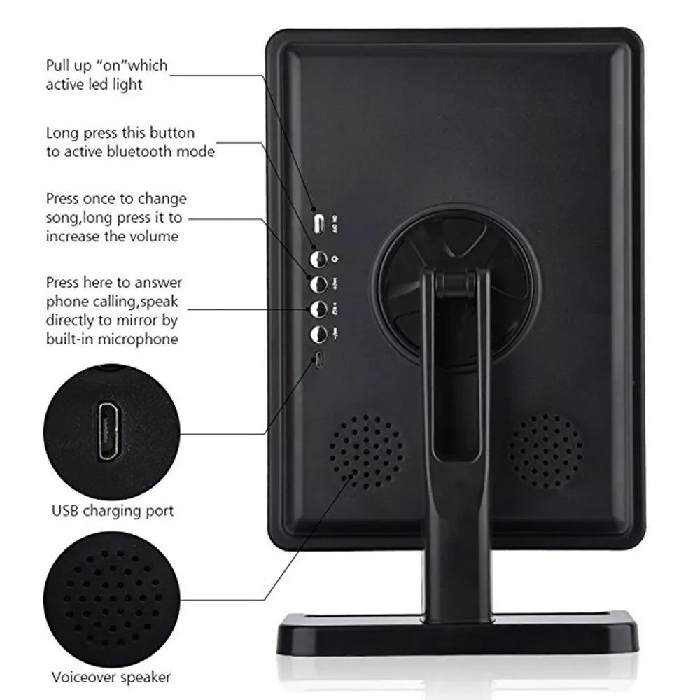 Touch Screen Makeup Mirror With Light
