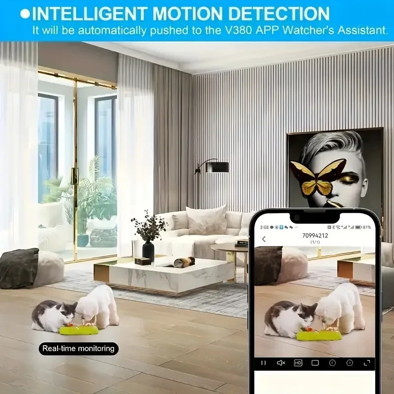 Mini USB Camera 1080P, Nanny Cam Full HD with Night Vision Motion Activation for Indoor Outdoor Covert Security Cameras