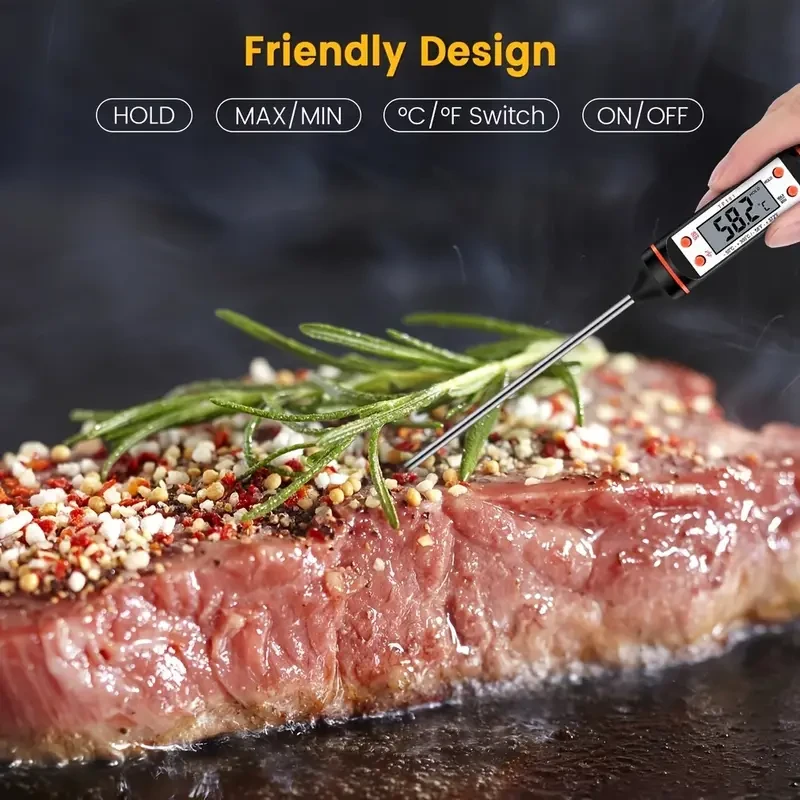 1PC Digital Instant Read Meat Thermometer - Kitchen Food Cooking Thermometer with Backlight LCD