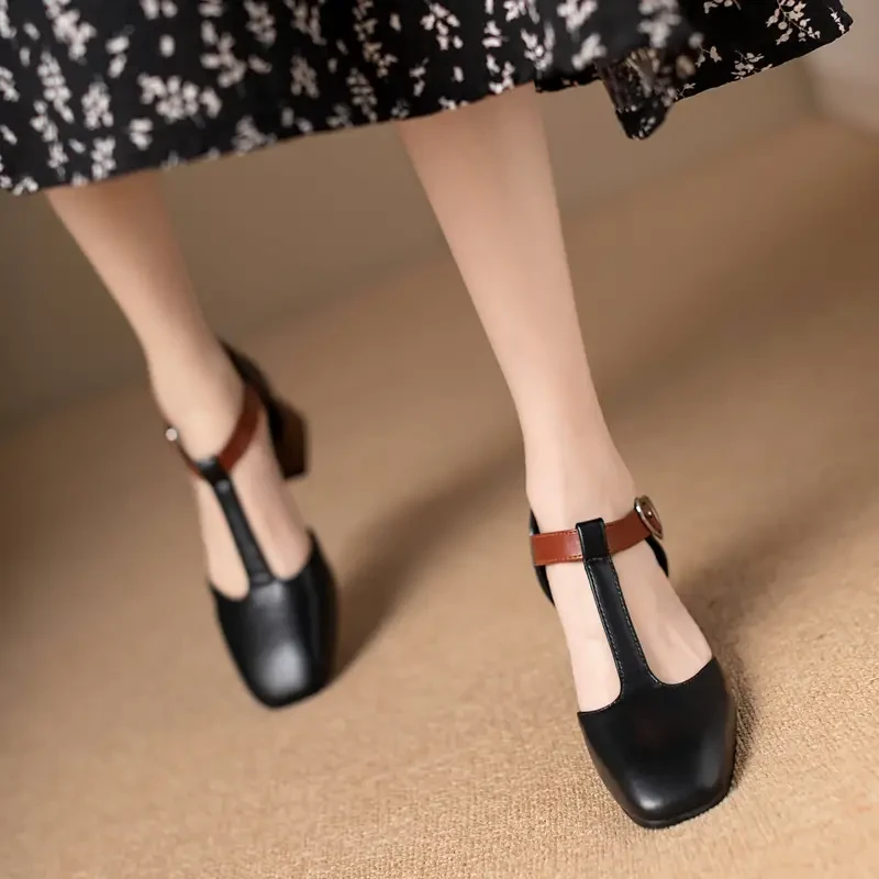 Elegant Chunky Heel Sandals