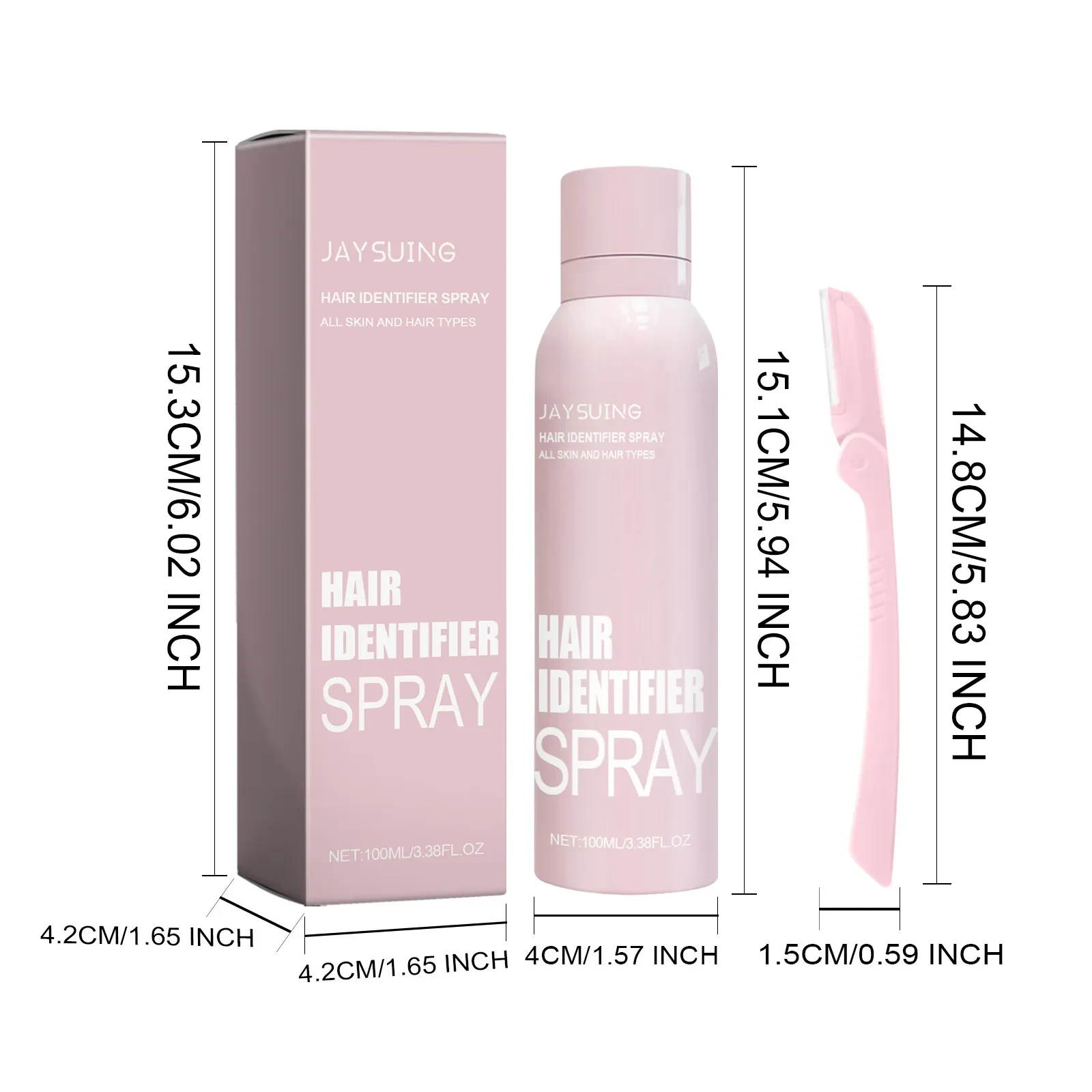 Moisturizing Hair Identifier Spray Set for Face Shaving