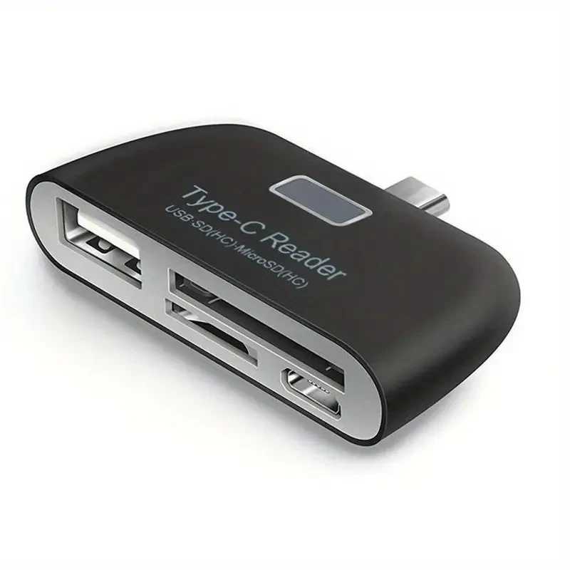 Multifunctional Smart 4-in-1 USB 3.1 Type C Adapter and OTG Card Reader