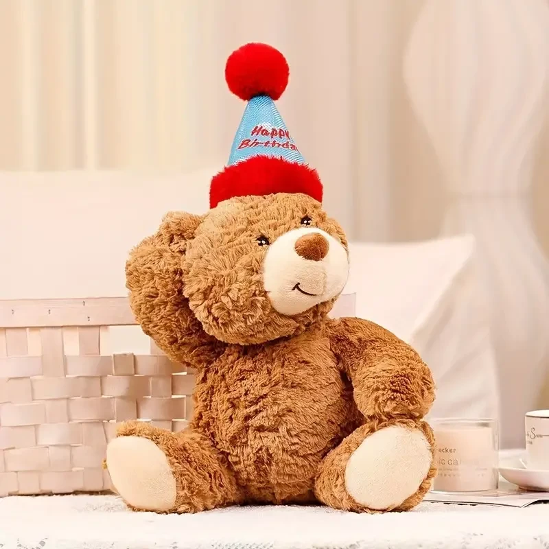 Cute Birthday Bear Plush Toys Kawaii Cartoon Soft Stuffed Animal Plush Toy