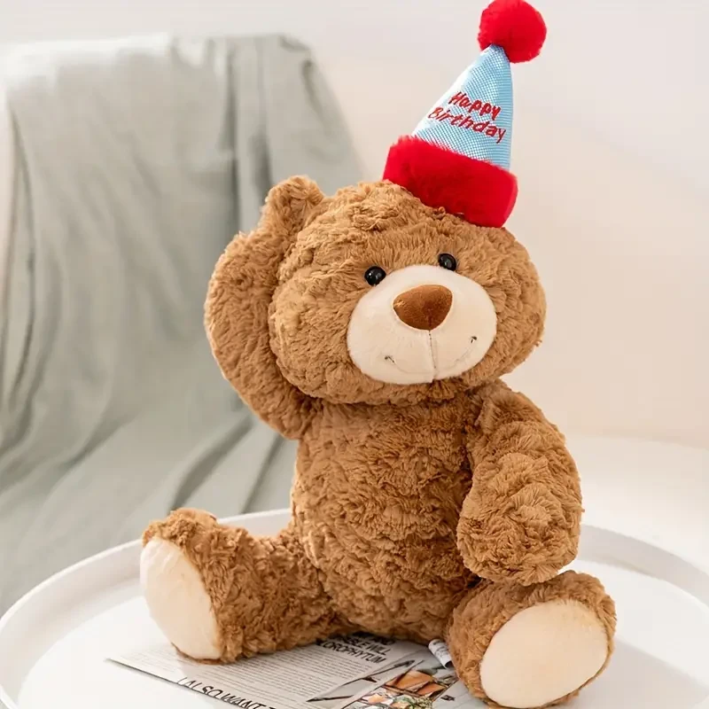 Cute Birthday Bear Plush Toys Kawaii Cartoon Soft Stuffed Animal Plush Toy