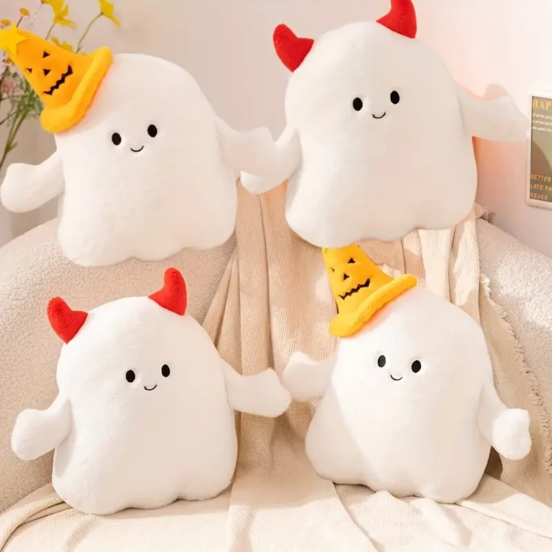 Party-Friendly Plush Ghost Cloud Pillow