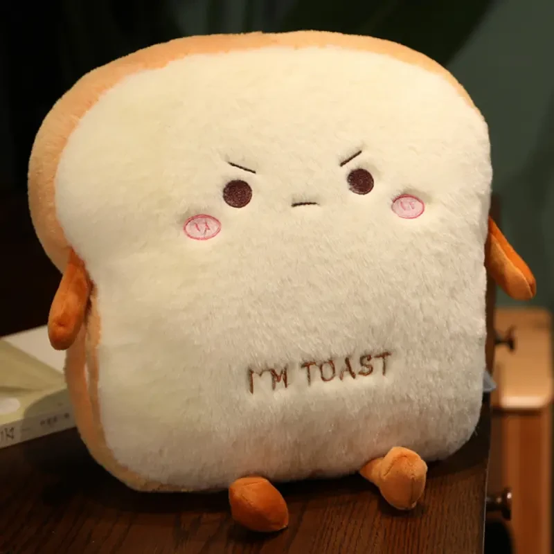 16"/40cm Plush Bread Pillow Cute Simulation Food Toast Soft Doll Warm Hand Pillow Cushion