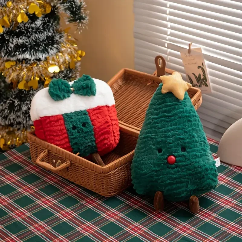 Gingerbread Christmas Tree Plush Throw Pillow