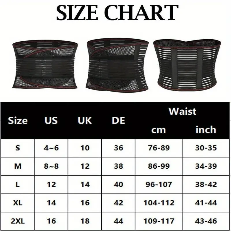 Back Brace for Lower Back Pain Relief and Sciatica - Breathable Lumbar Support Belt