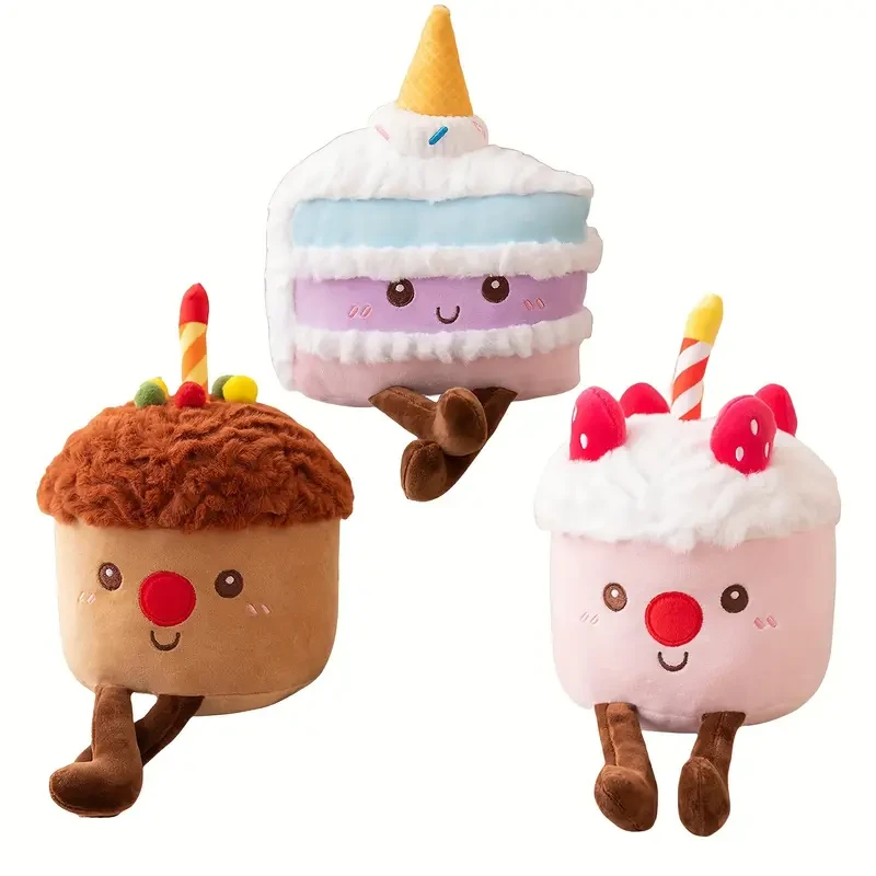 Adorable Birthday Cake Plush Toy