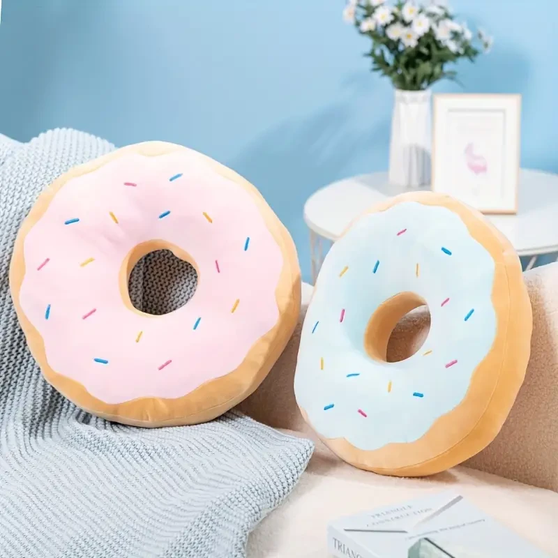 42cm/16.54in Big Healing Simulation Food Donut Plush Toy Backrest Sweet Doughnut