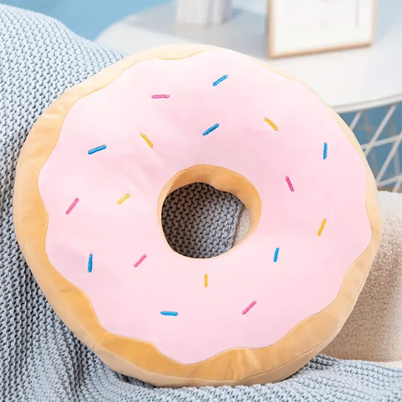 42cm/16.54in Big Healing Simulation Food Donut Plush Toy Backrest Sweet Doughnut