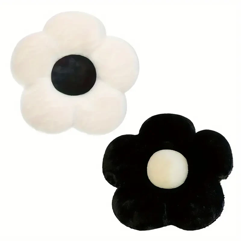 2pcs Flower Shaped Seat Cushion, Plush Chair Seat Cushion, Cute Floor Pillow, Home Decor