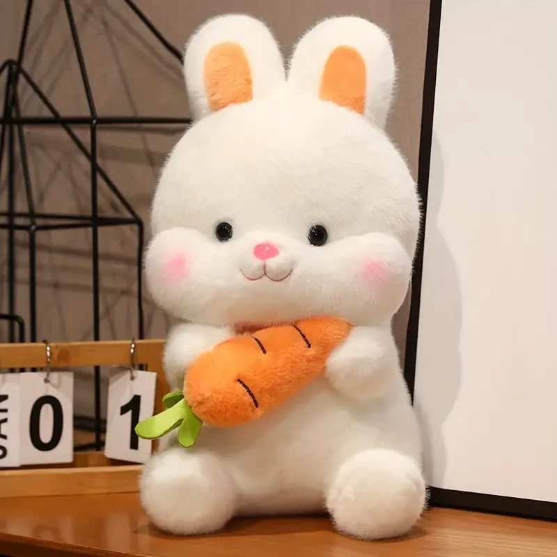 Adorable Plush Bunny & Carrot Pillow - Perfect for Easter, Christmas, Halloween, Thanksgiving & Birthday Gifts