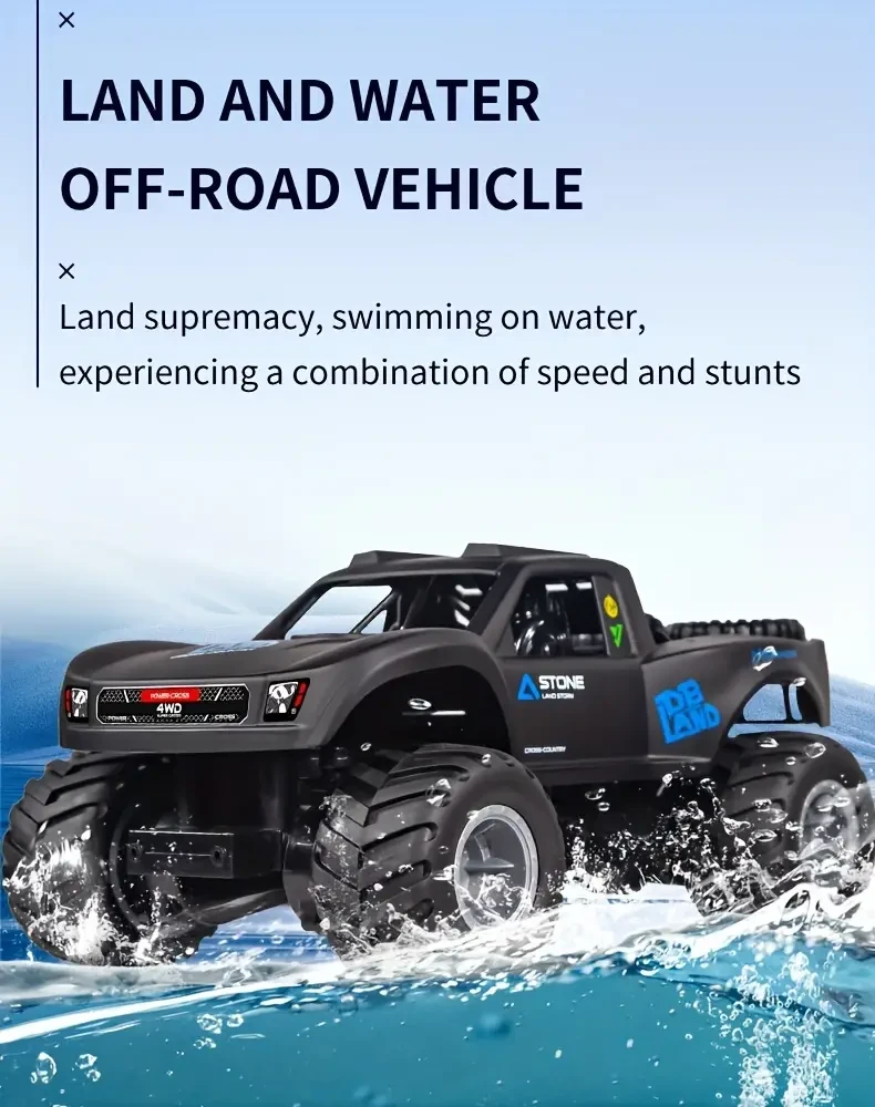 Q156 Remote Remote Control Amphibious Dual Mode Off-Road Vehicle (Single Battery), Christmas, Halloween, Thanksgiving Day Gift