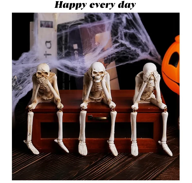 Halloween Skull Resin Decorations