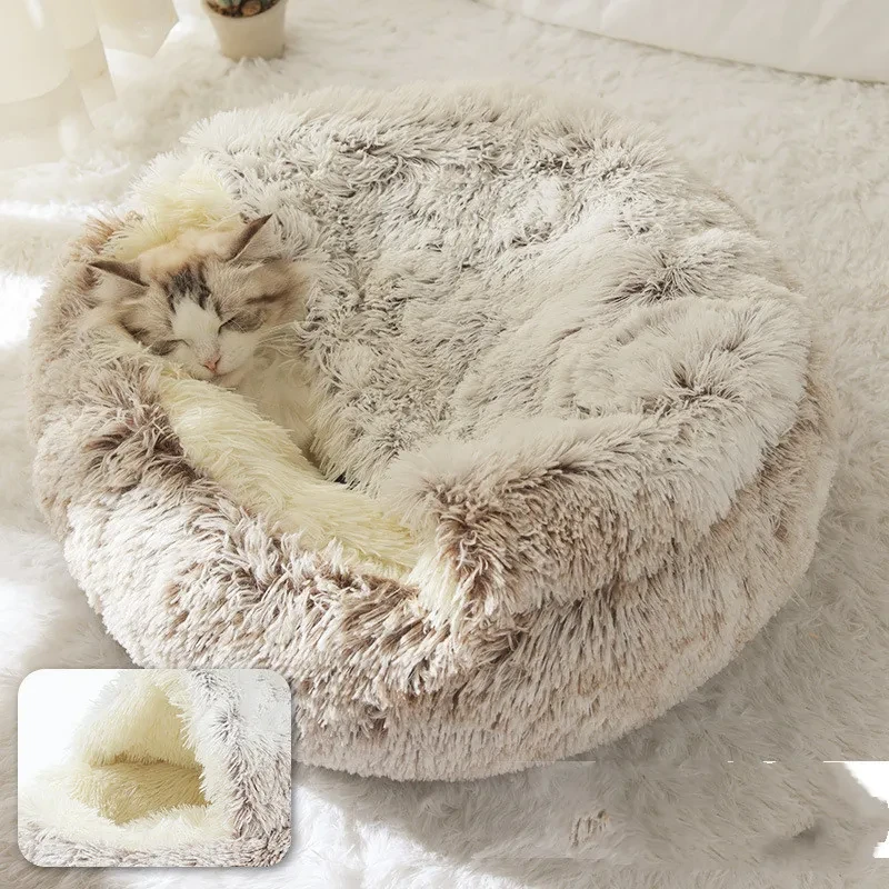 Pet Winter Bed Round Plush Warm