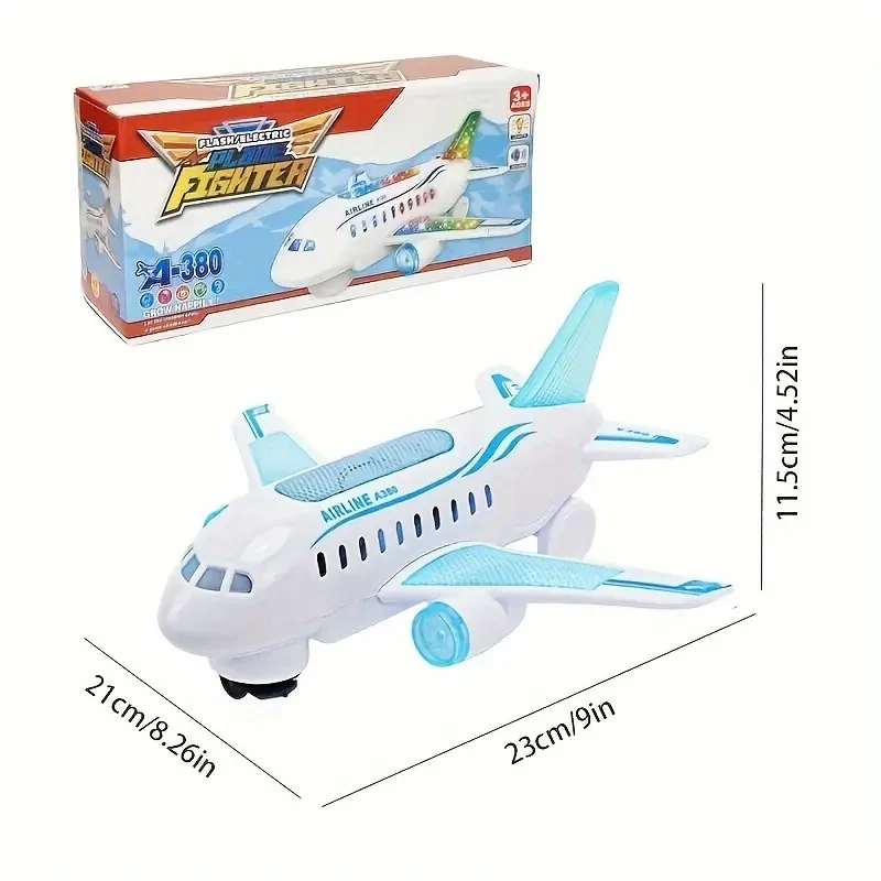 Kids' Electric Airplane Toy with Lights & Music