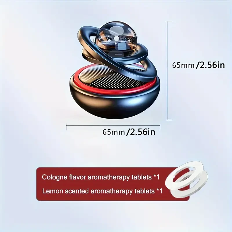 Solar Rotating Car Air Freshener Perfume Diffuser