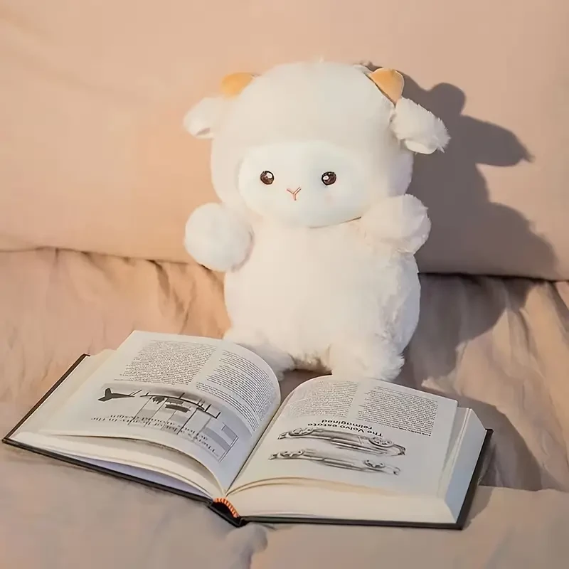 Adorable Sheep Plush Toy - Soft Polyester Cartoon Lamb Doll