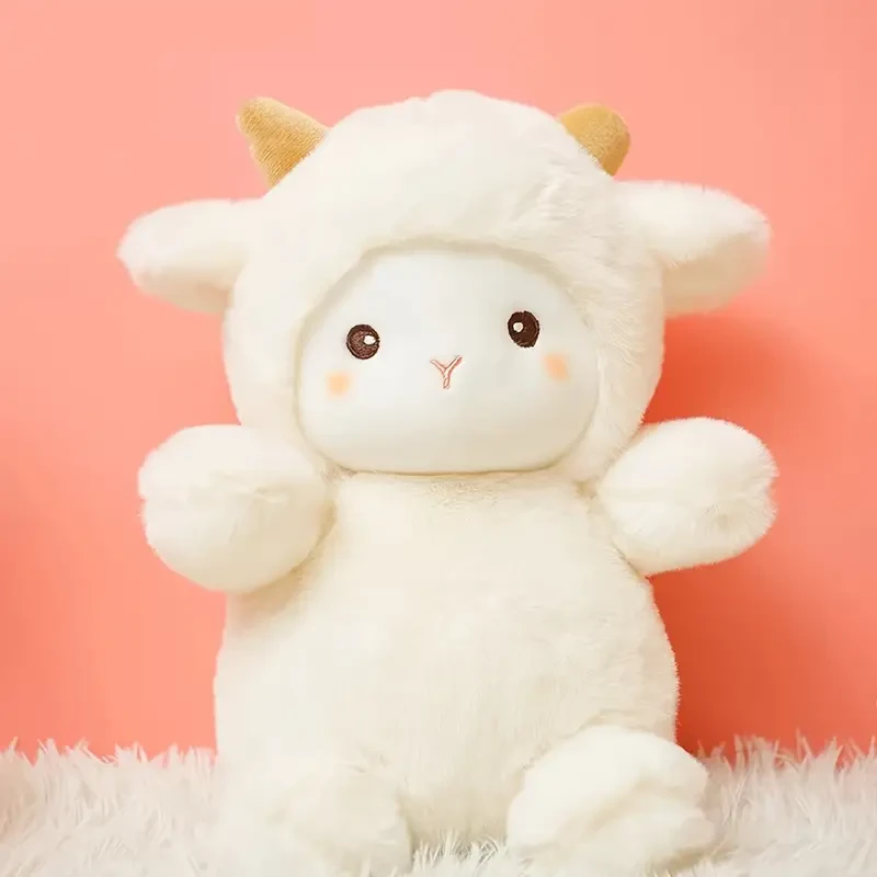 Adorable Sheep Plush Toy - Soft Polyester Cartoon Lamb Doll