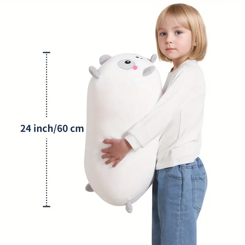 24-Inch Adorable Panda Plush Pillow - Soft, Cuddly Animal Body Toy
