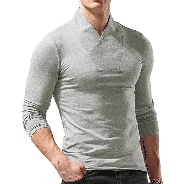 Men's Solid Color T-Shirt Bottoming Shirt