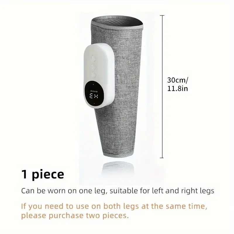 Cordless Electric Leg Massager with Heat - Air Compression for Varicose Veins, Muscle Fatigue, Swelling, and Edema