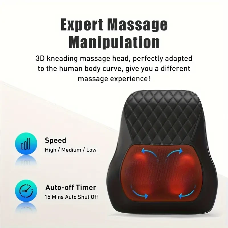 3D Kneading Neck and Back Massager with Heat