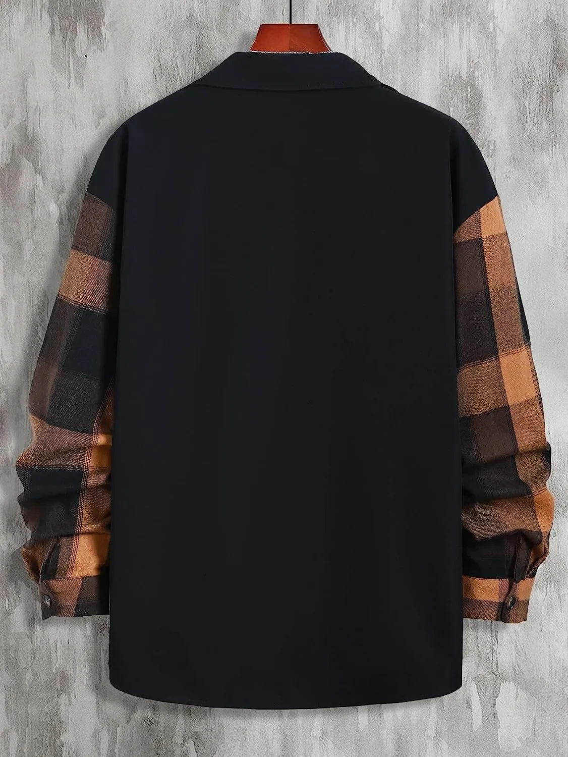 Autumn New Plaid Colorblock Long Sleeve