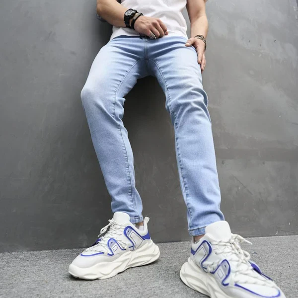 Men's Fashion Distressed Tight Cotton Jeans