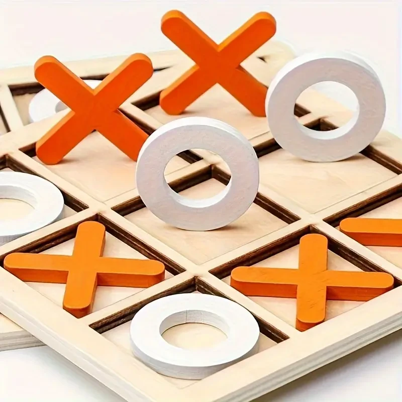 Classic Xo Tic-Tac-Toe Wooden Board Game