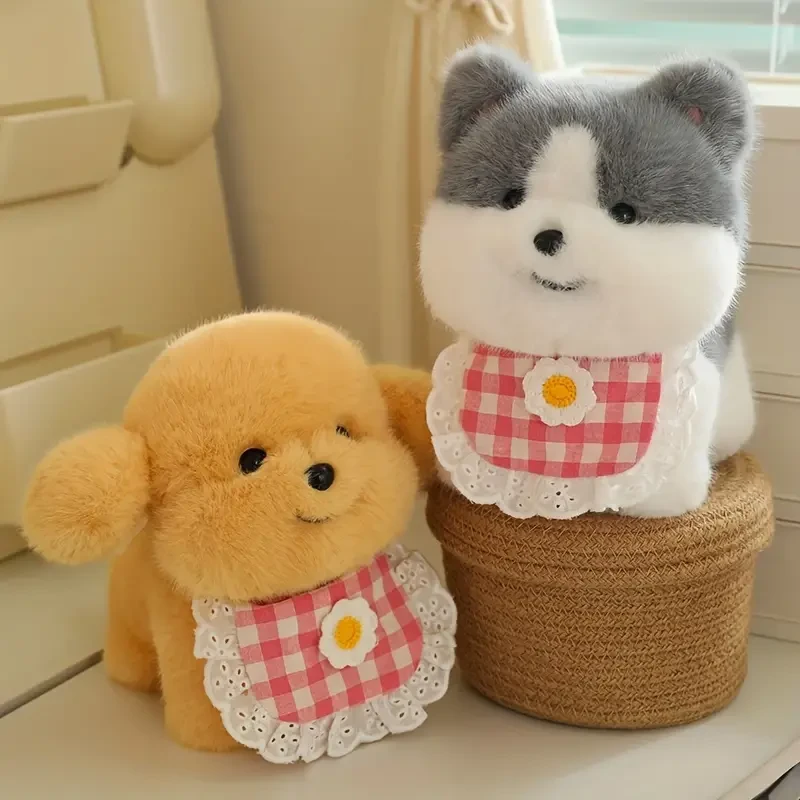 Adorable Husky Plush Toy - 19.99cm Soft Cartoon Dog Stuffed Animal,